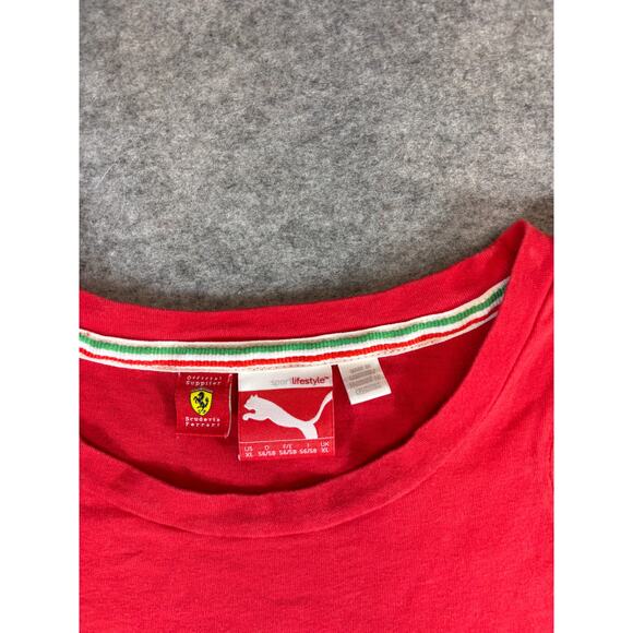 Puma Official Scuderia Ferrari F1 Racing Team T Shirt Mens XL Red White Accent - Picture 3 of 9